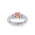 Rose Garden ring in white gold with white diamond of 0.14 ct in weight