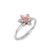 Rose Garden ring in white gold with white diamond of 0.09 ct in weight