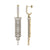 Chandelier earrings in yellow gold with white diamonds 4.48 ct in weight