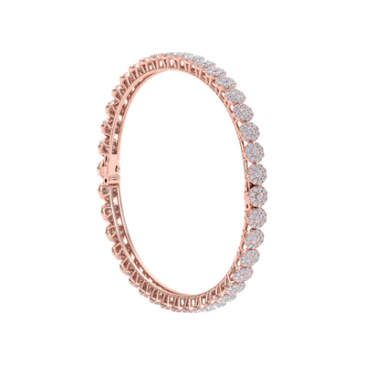 Bracelet in rose gold with white diamonds of 2.28 ct in weight