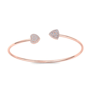 Bracelet in rose gold with white diamonds of 0.39 ct in weight