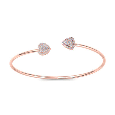 Bracelet in rose gold with white diamonds of 0.39 ct in weight