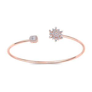 Bracelet in rose gold with white diamonds of 0.62 ct in weight
