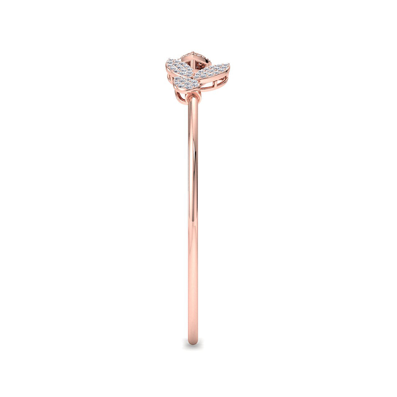 Bracelet in rose gold with white diamonds of 0.68 ct in weight