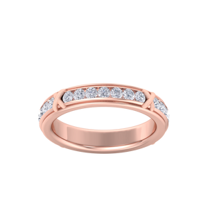 Diamond ring in rose gold with white diamonds of 0.84 ct in weight