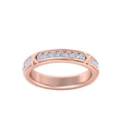 Diamond ring in rose gold with white diamonds of 0.84 ct in weight