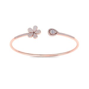 Bracelet in rose gold with white diamonds of 0.72 ct in weight