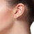 Drop earrings in white gold with white diamonds of 1.10 ct in weight