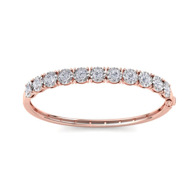 Bracelet in rose gold with white diamonds of 3.30 ct in weight