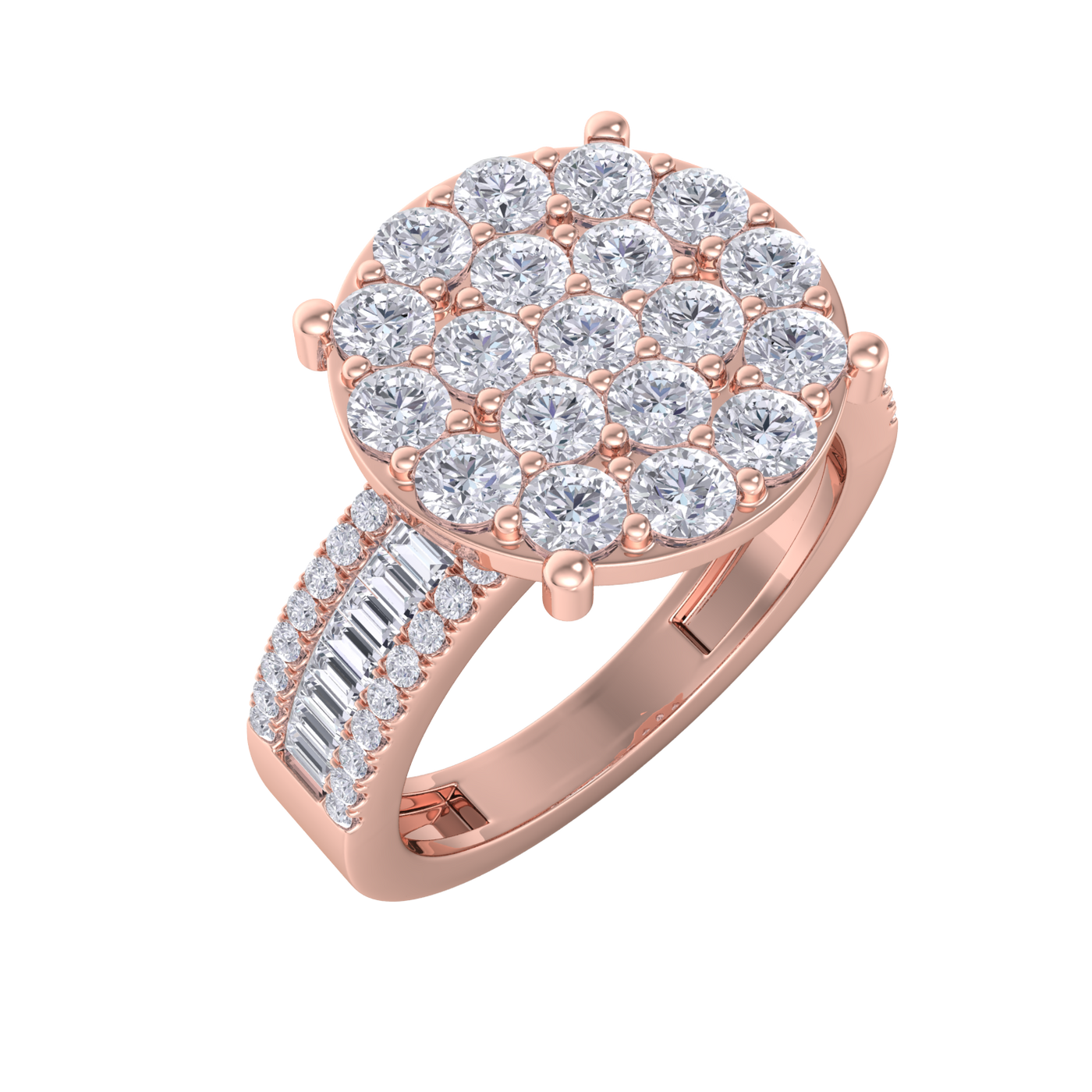 Diamond ring in white gold with white diamonds of 1.59 ct in weight