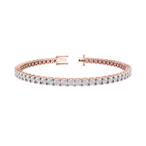 Classic Bracelet in rose gold with white diamonds of 0.88 ct in weight
