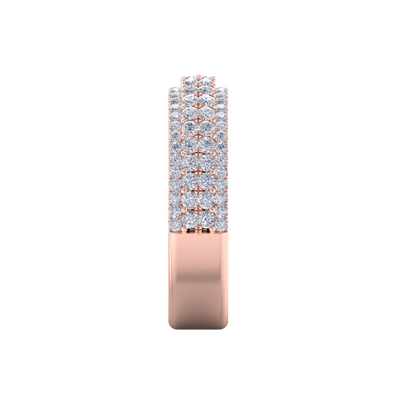 Diamond ring in rose gold with white diamonds of 0.85 ct in weight