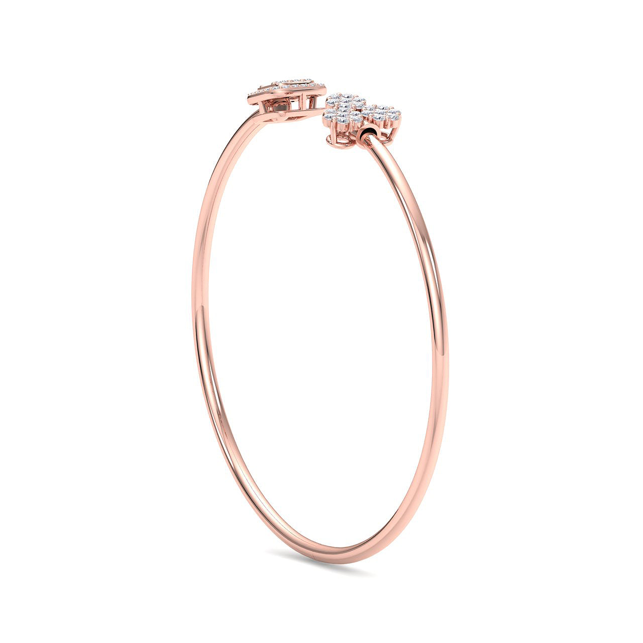 Bracelet in rose gold with white diamonds of 0.58 ct in weight