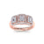 Ring in rose gold with white diamonds of 0.90 ct in weight