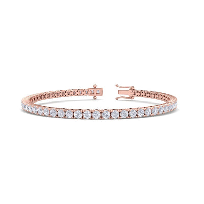 Tennis bracelet in yellow gold with white diamonds of 6.16 ct in weight - HER DIAMONDS®