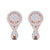 Classic earrings with french clip in rose gold with white diamonds 0.45 ct in weight