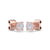 Solitaire stud earrings in rose gold with white diamonds of 0.23 ct in weight - HER DIAMONDS®