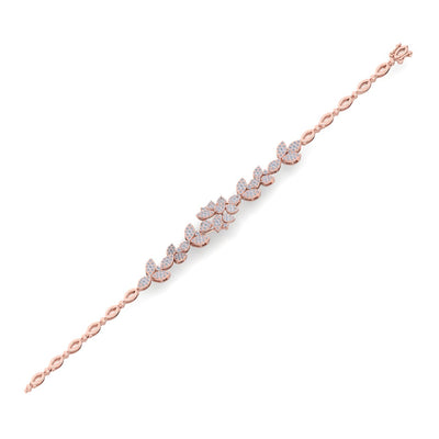 "The Garden" bracelet in yellow gold with white diamonds of 1.60 ct in weight - HER DIAMONDS®