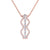 Necklace in rose gold with white diamonds of 0.48 ct in weight - HER DIAMONDS®
