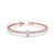 Tennis bracelet with a pear cut center stone in rose gold with white diamonds of 2.15 ct in weight