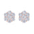 Stud earrings in rose gold with white diamonds of 2.79 ct in weight