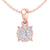 Classic round pendant in rose gold with white diamonds of 0.17 ct in weight - HER DIAMONDS®