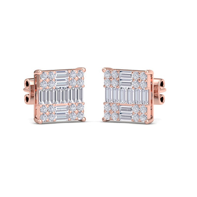 Stud earrings in white gold with white diamonds of 1.88 ct in weight - HER DIAMONDS®