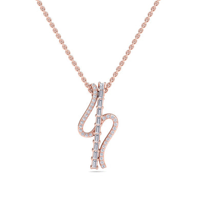 Necklace in rose gold with white diamonds of 0.41 ct in weight - HER DIAMONDS®