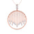 Monogram pendant necklace in rose gold with white diamonds of 0.63 ct in weight - HER DIAMONDS®