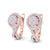 Classic earrings with french clip in white gold with white diamonds 0.45 ct in weight