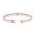 Tennis bracelet with center piece in rose gold with white diamonds of 1.77 ct in weight