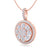 Round pendant in white gold with white diamonds of 1.09 ct in weight - HER DIAMONDS®