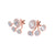 Duo earrings in white gold with white diamonds of 1.70 ct in weight