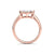 Love ring in rose gold with white diamonds of 0.26 ct in weight