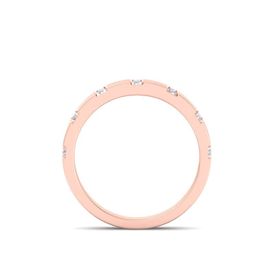 Diamond ring in rose gold with white diamonds of 0.21 ct in weight