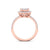 Heart ring in rose gold with white diamonds of 1.03 ct in weight