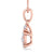 Elegant round pendant in rose gold with white diamonds of 0.25 ct in weight - HER DIAMONDS®