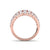 Multi-band ring in rose gold with white diamonds of 3.14 ct in weight