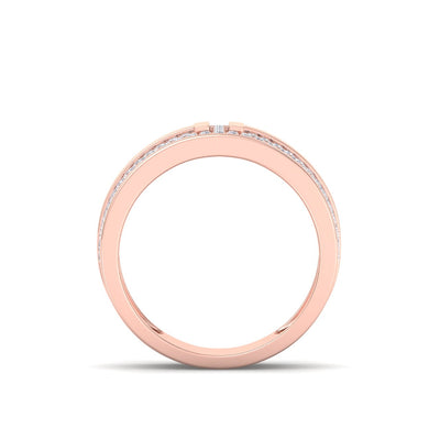 Diamond ring in rose gold with white diamonds of 0.55 ct in weight