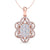 Flower shaped pendant necklace in white gold with white diamonds of 1.36 ct in weight - HER DIAMONDS®