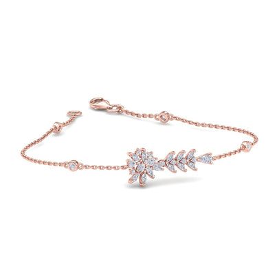Bracelet in rose gold with white diamonds of 1.15 ct in weight - HER DIAMONDS®