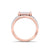 Round multi-band ring in rose gold with white diamonds of 0.71 ct in weight