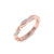 Twisted ring in rose gold with white diamonds of 0.25 ct in weight