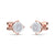 Stud earrings in white gold with white diamonds of 0.28 ct in weight