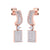 Drop earrings in rose gold with white diamonds of 0.96 ct in weight