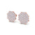 Round earrings with eight-prong in white gold with white diamonds of 2.27 ct in weight - HER DIAMONDS®