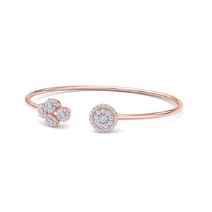 Bangle in rose gold with white diamonds of 0.57 ct in weight - HER DIAMONDS®