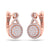 Round earrings in white gold with white diamonds of 0.51 ct in weight - HER DIAMONDS®