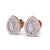 Drop shaped earrings in yellow gold with white diamonds of 0.47 ct in weight - HER DIAMONDS®