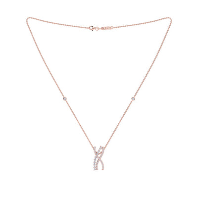 Necklace in white gold with white diamonds of 0.66 ct in weight - HER DIAMONDS®